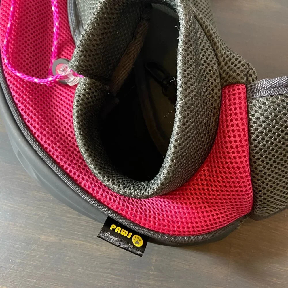 PAWS Chic Comfort Hands-Free Pet Sling Carrier – Pink & Grey - New